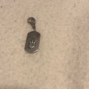 Silver sacred heart of Jesus Pendant Charm